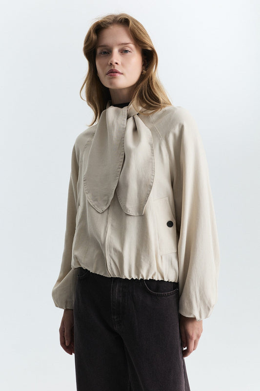 Lyocell-Blend Shawl-Collar Jacket
