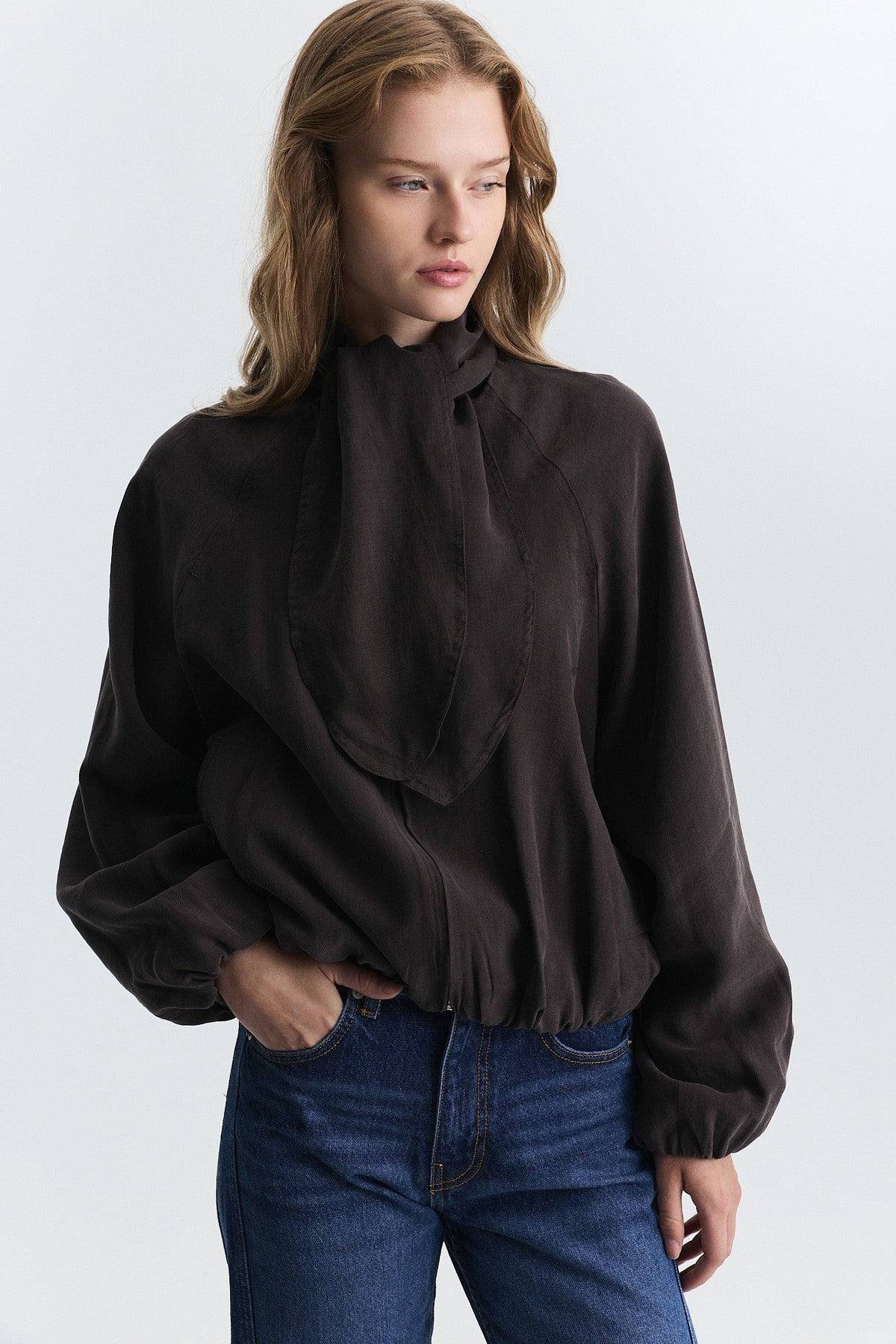 Lyocell-Blend Shawl-Collar Jacket