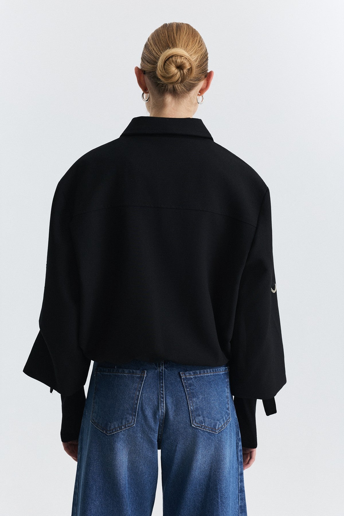 Waist-Elasticated Bomber Jacket