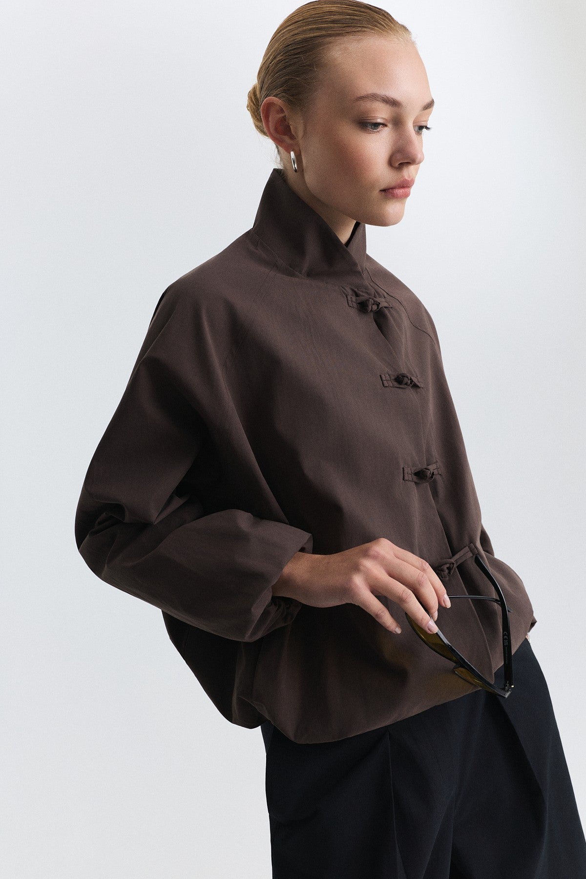 Jacket with Embellished Buttons