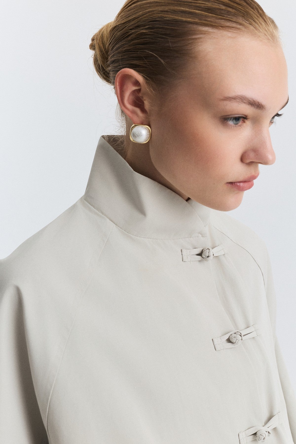 Jacket with Embellished Buttons