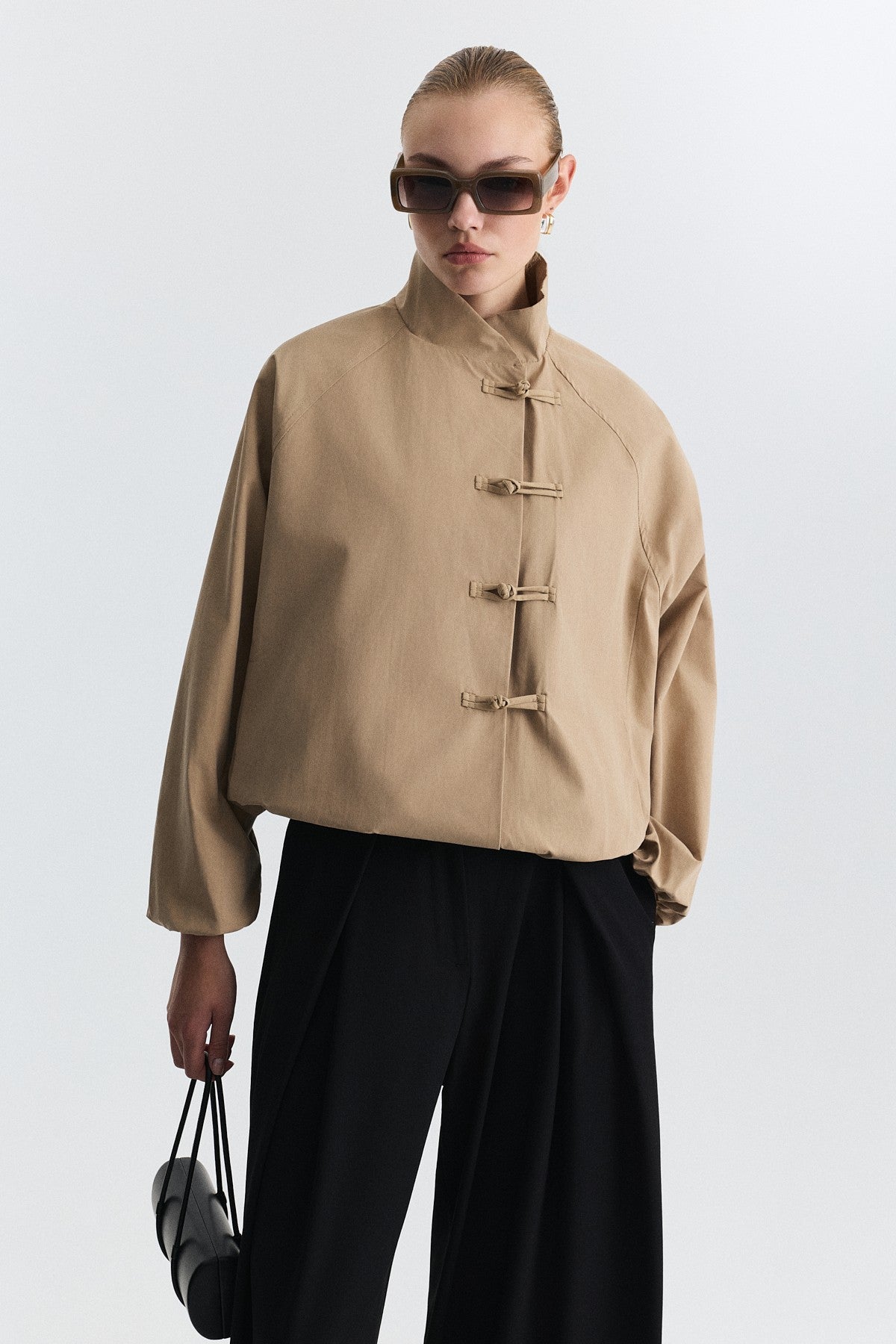 Jacket with Embellished Buttons