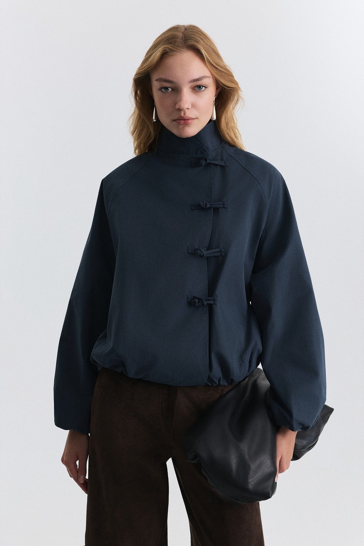 Jacket with Embellished Buttons