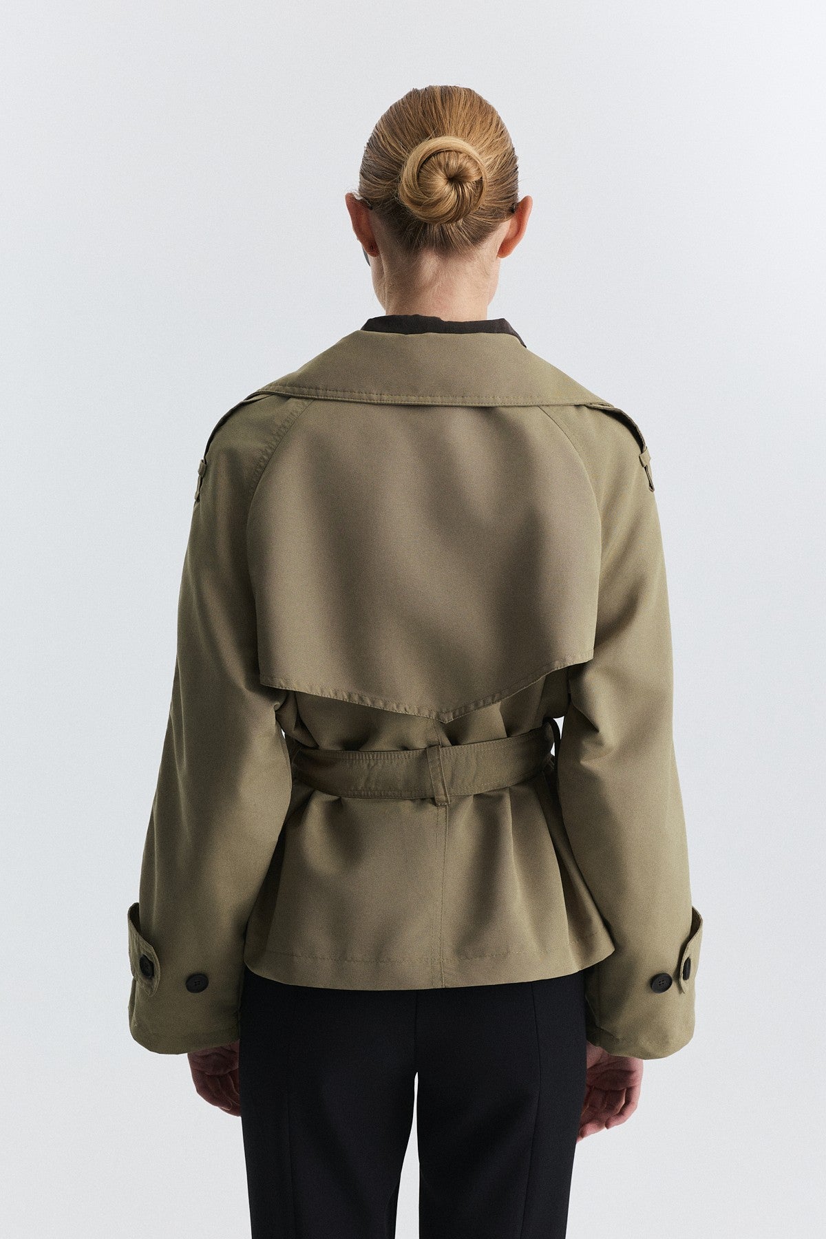 Short Trench Coat with a Belt