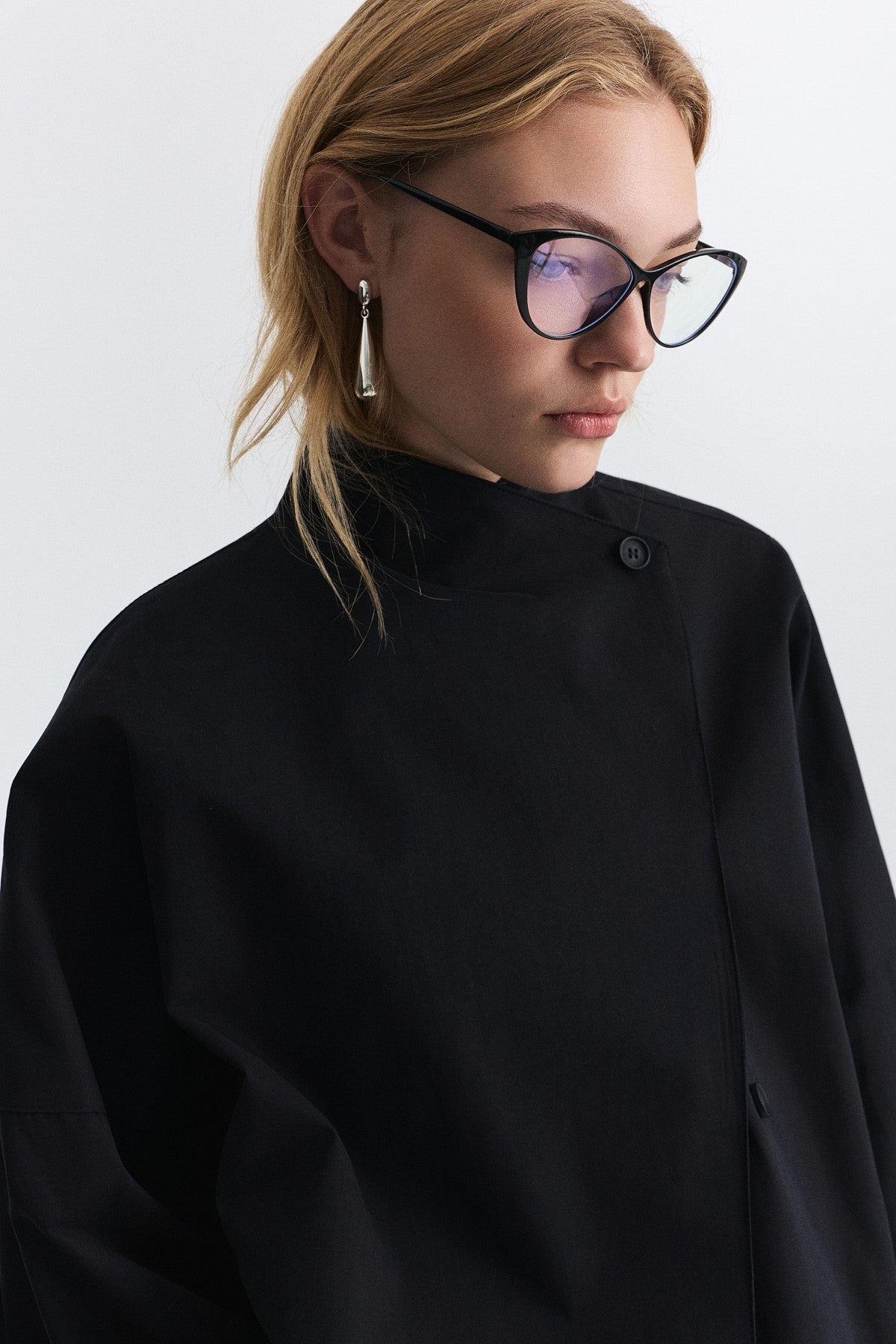 Side-Buttoned Bomber Jacket