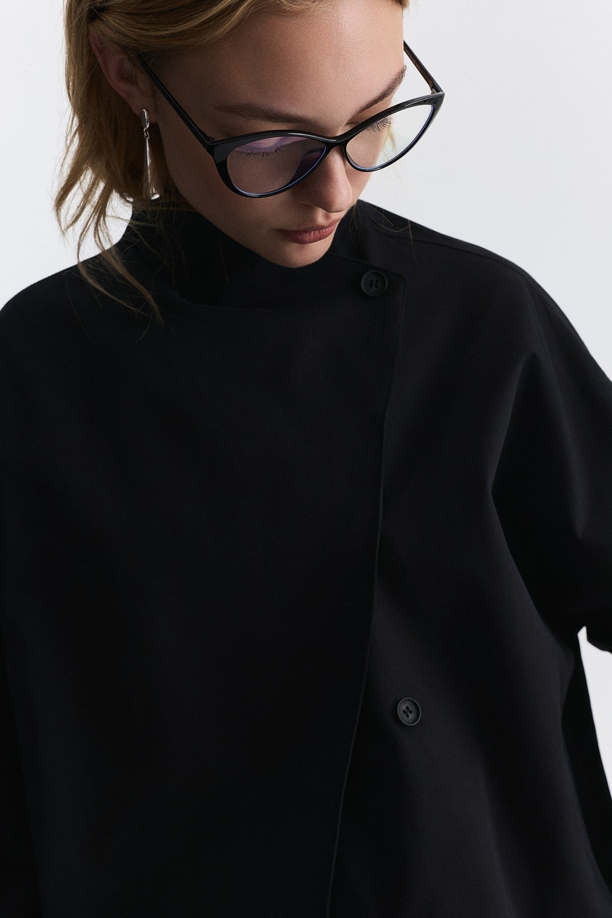 Side-Buttoned Bomber Jacket