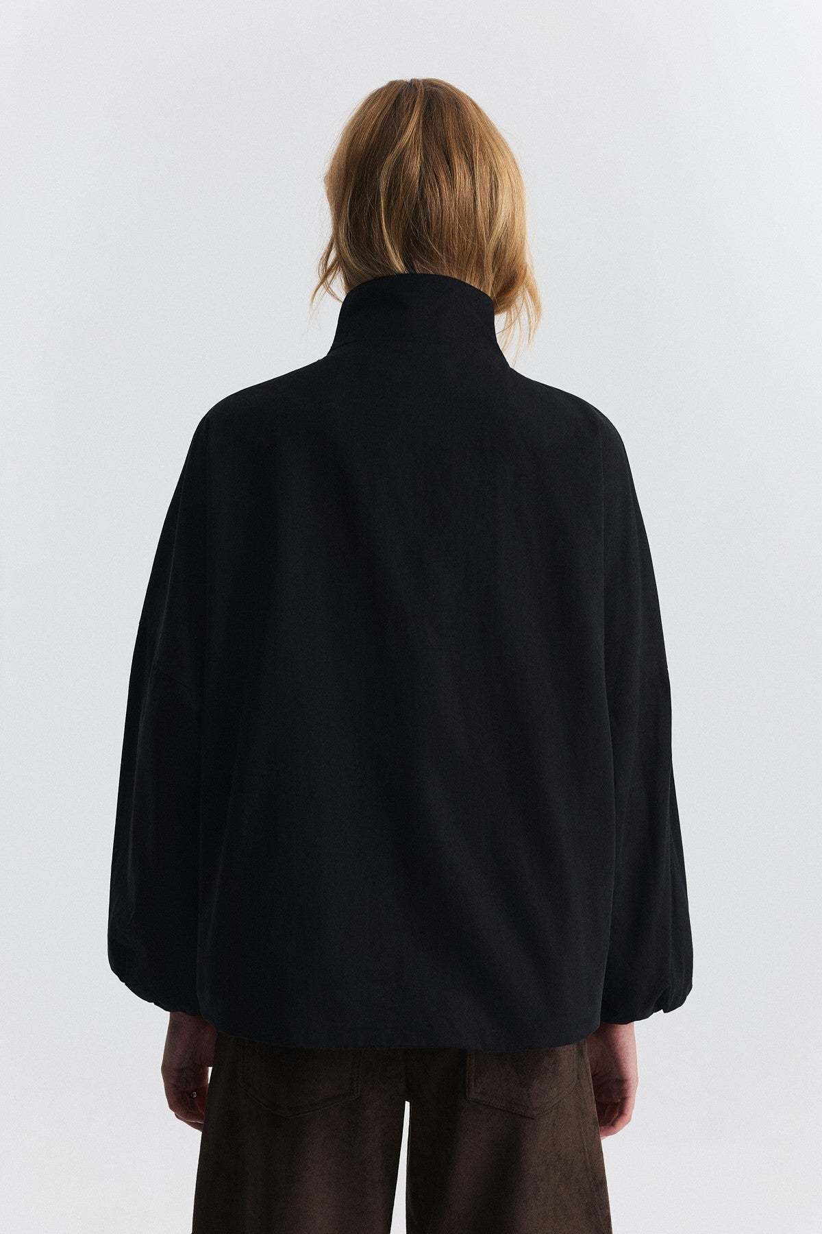 Side-Buttoned Bomber Jacket
