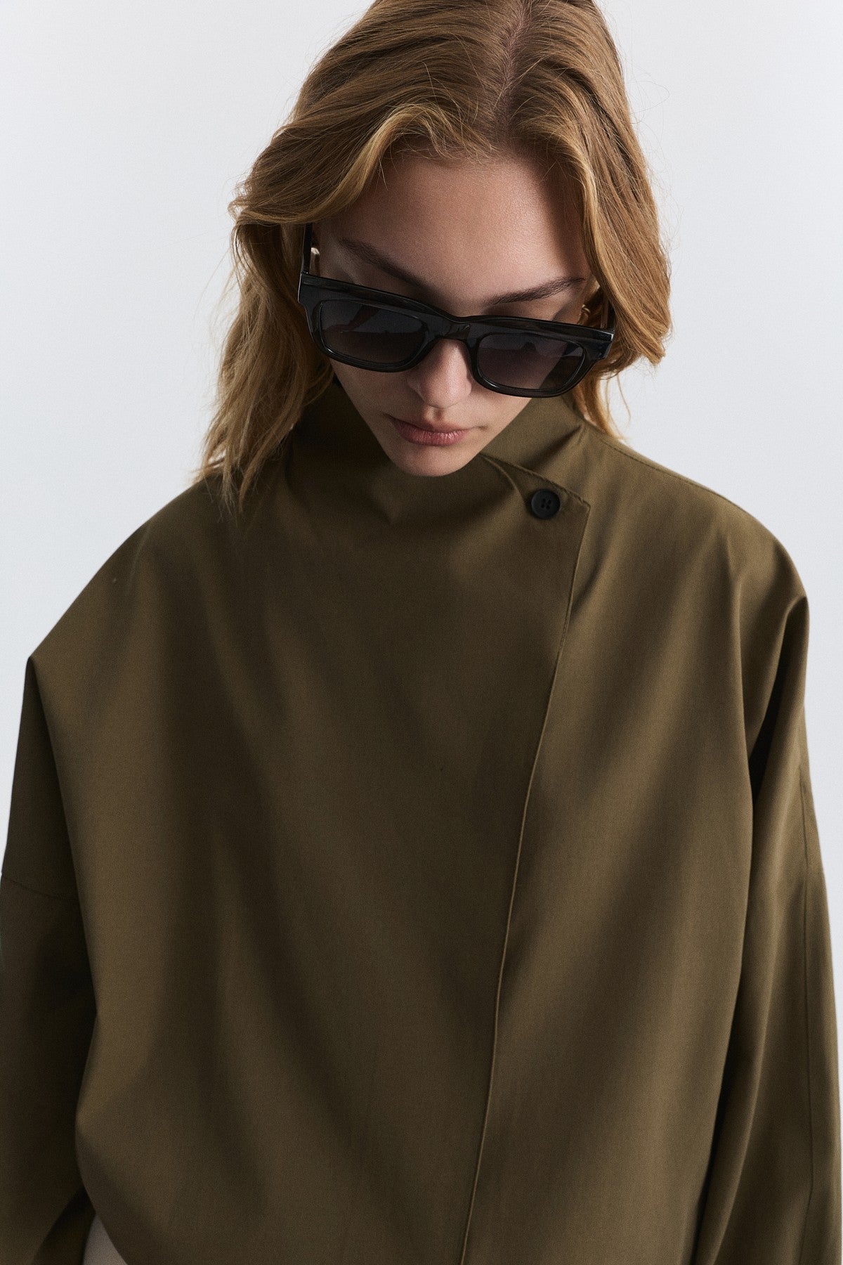 Side-Buttoned Bomber Jacket