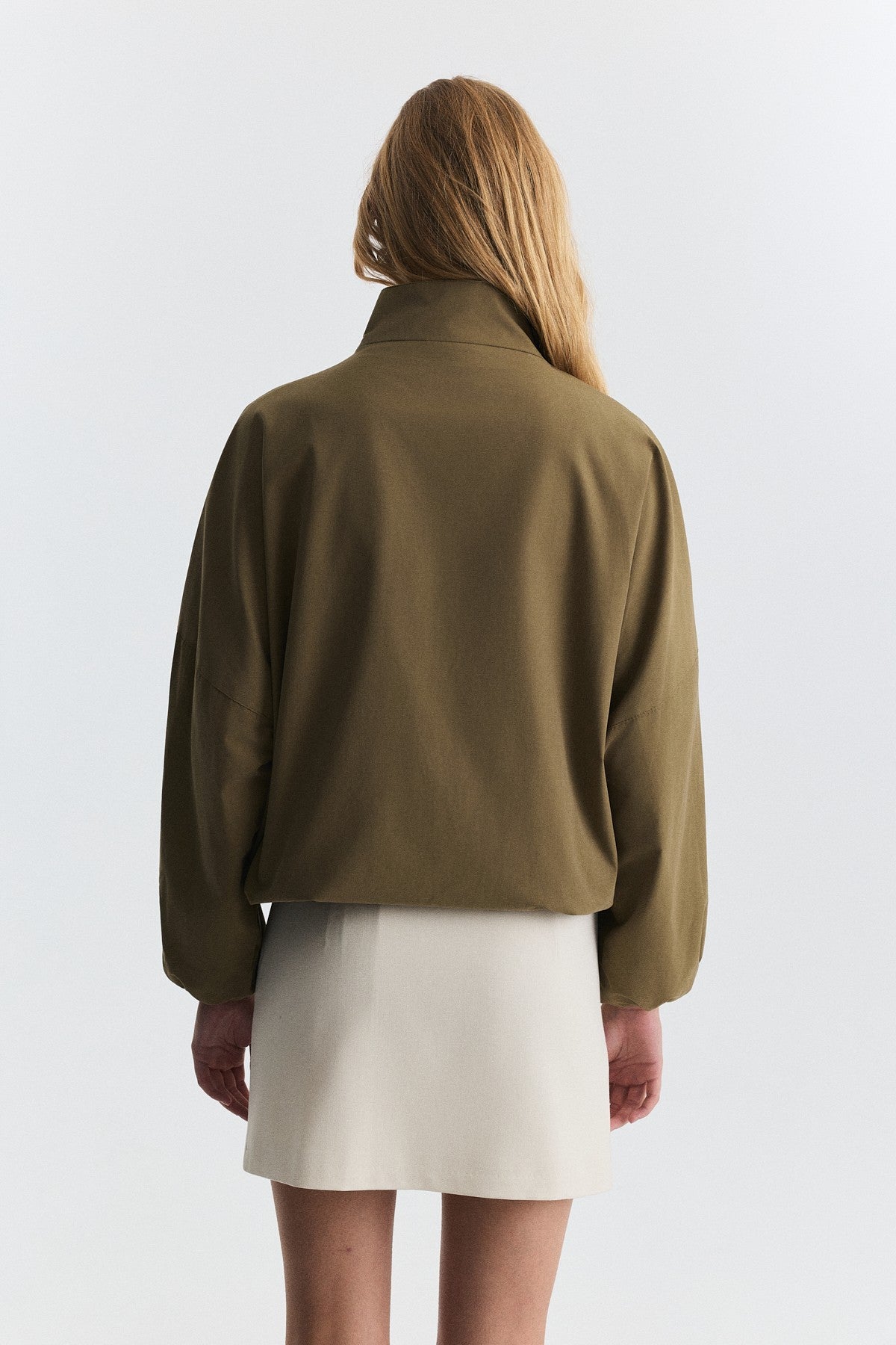 Side-Buttoned Bomber Jacket