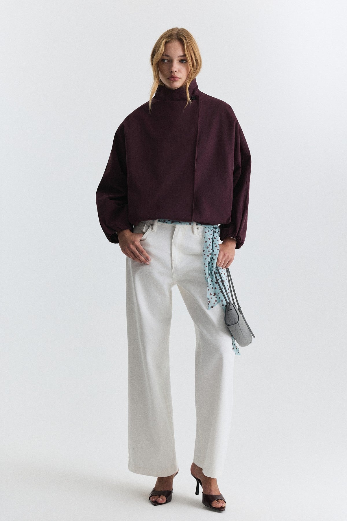 Side-Buttoned Bomber Jacket
