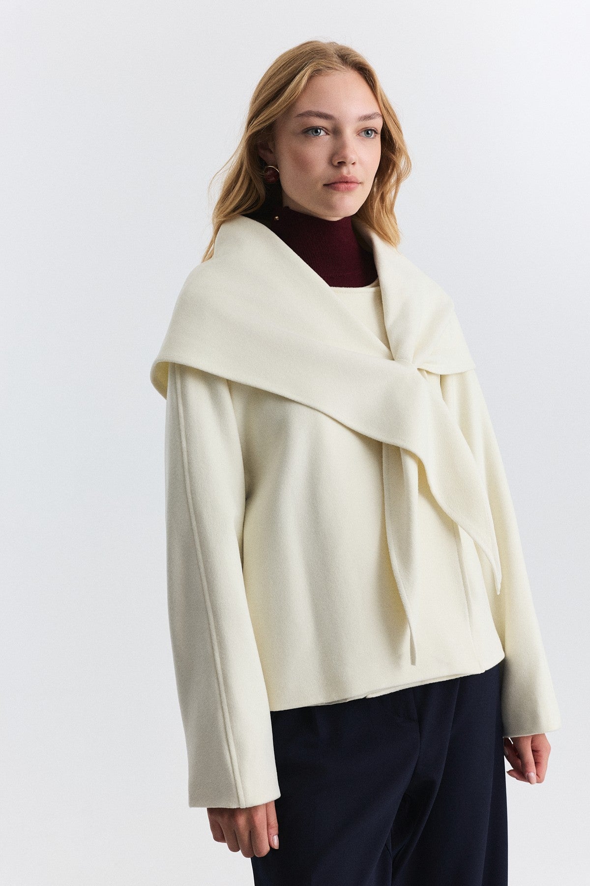 Short Coat with a Scarf
