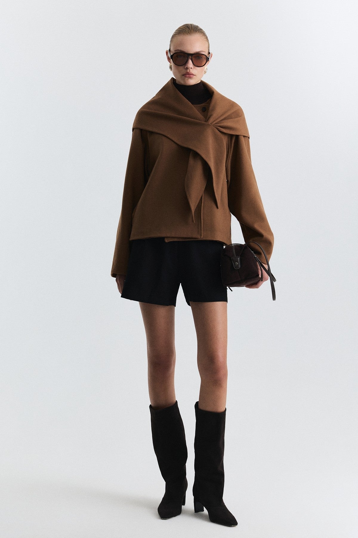 Short Coat with a Scarf
