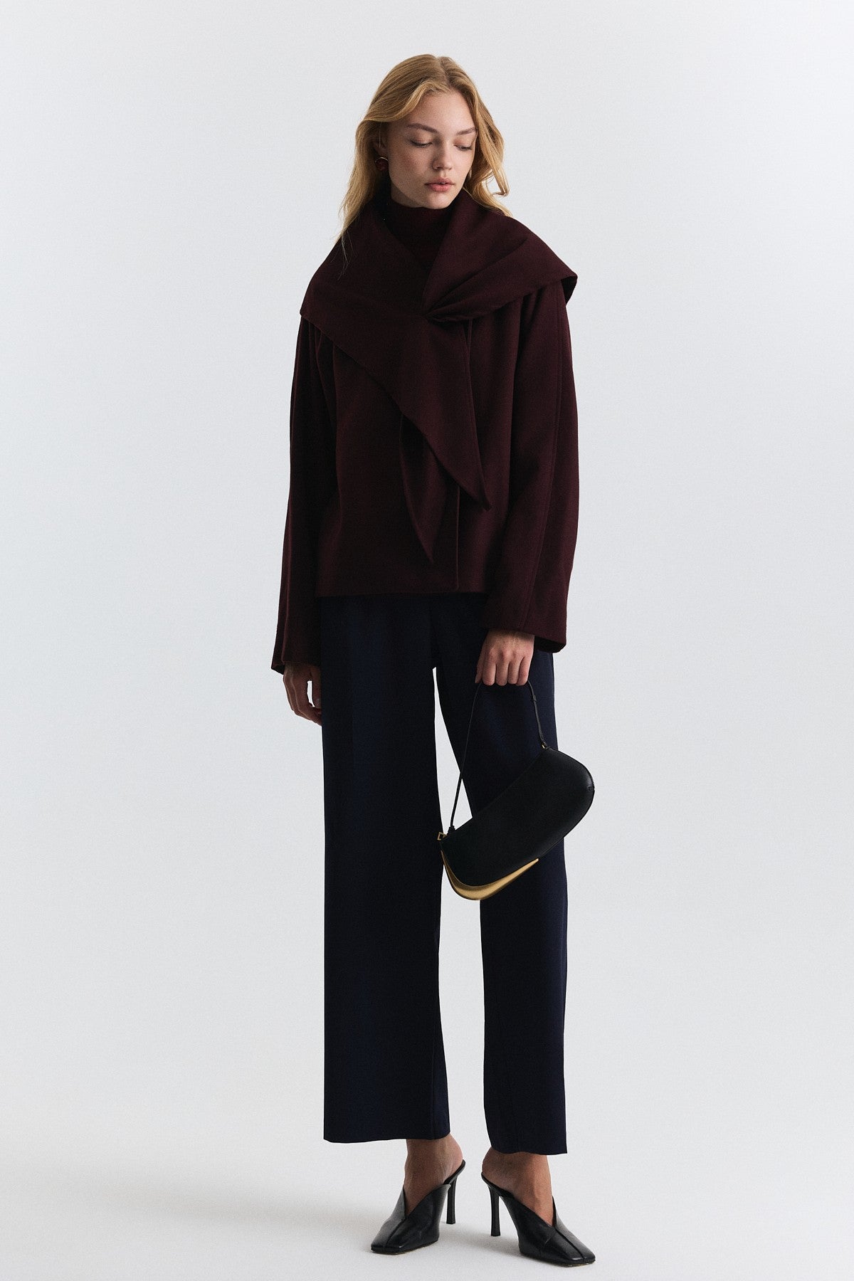 Short Coat with a Scarf