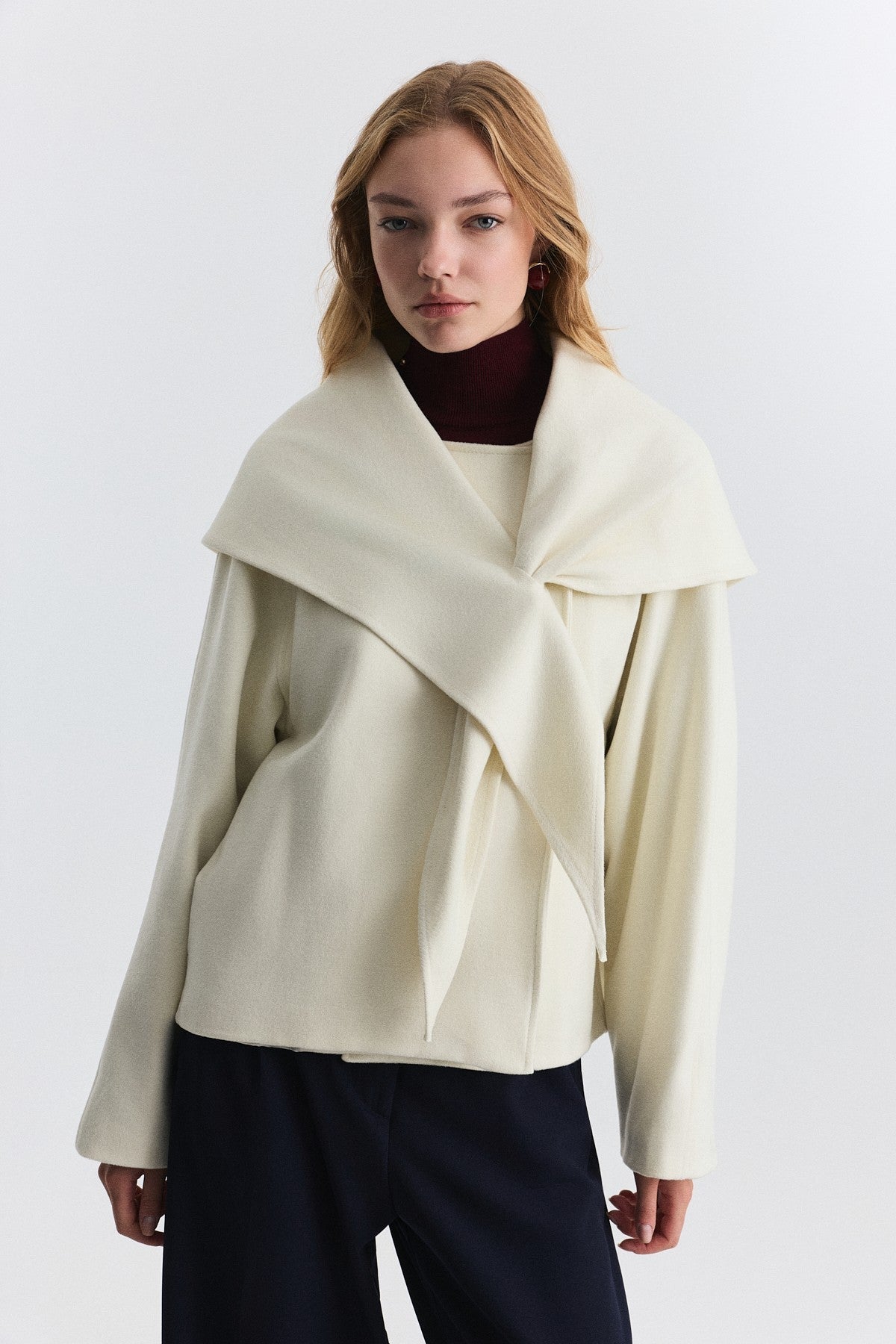 Short Coat with a Scarf