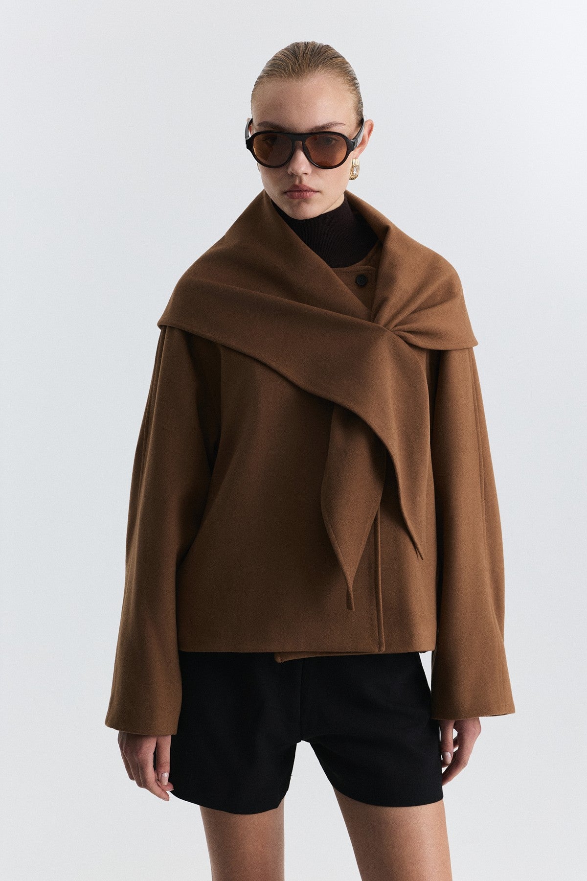 Short Coat with a Scarf