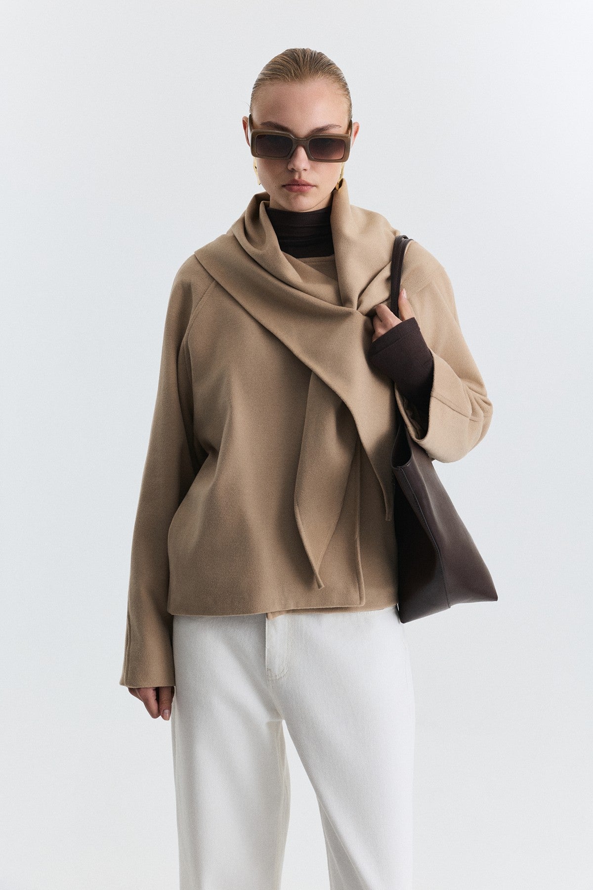 Short Coat with a Scarf