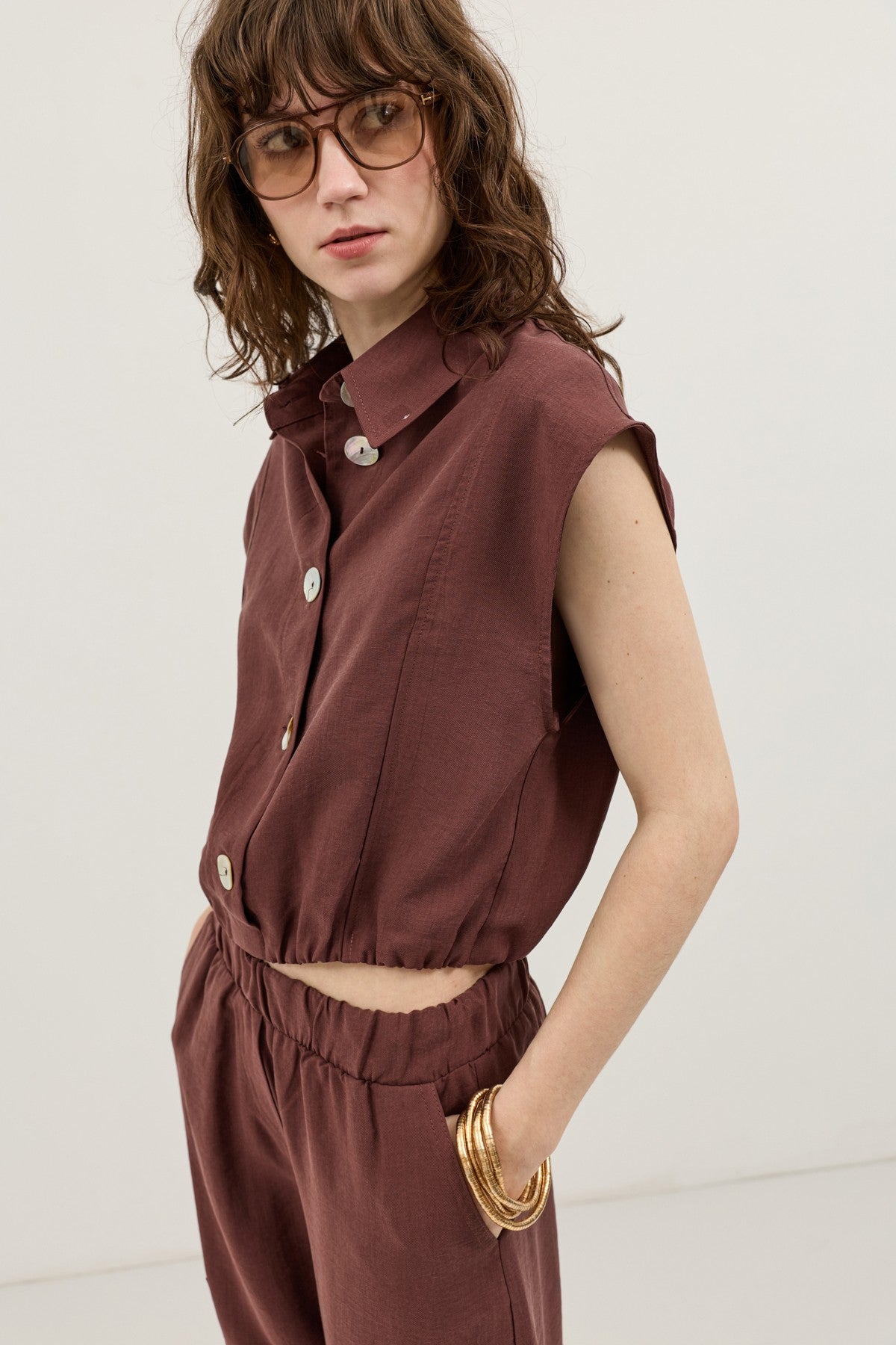 Antioch Women's Button-Down Vest with Lyocell Blend