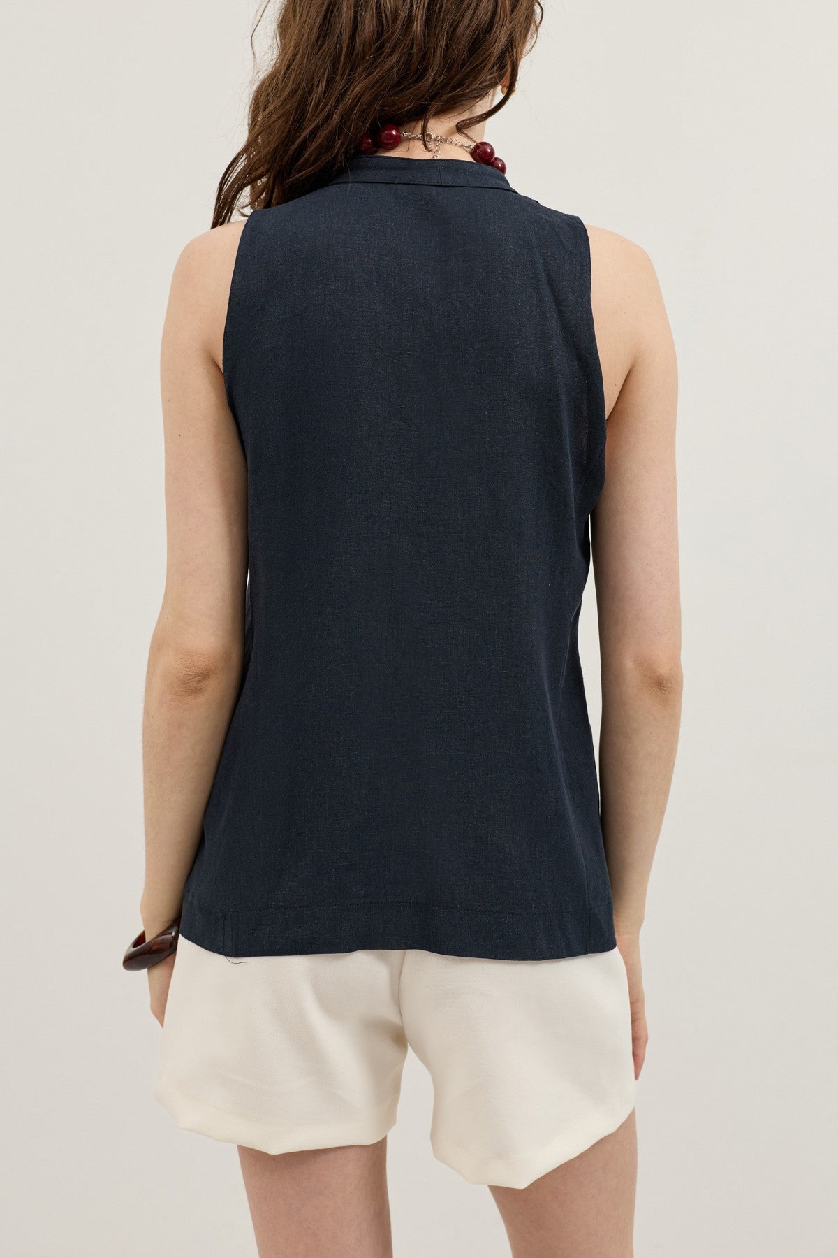 Antioch Linen-Blend Cross-Over Women's Vest
