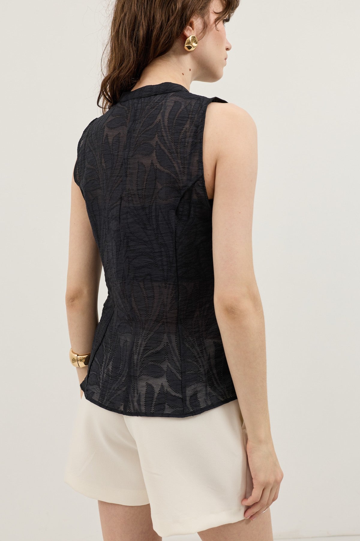 Antioch Embellished Button-Textured Women's Vest