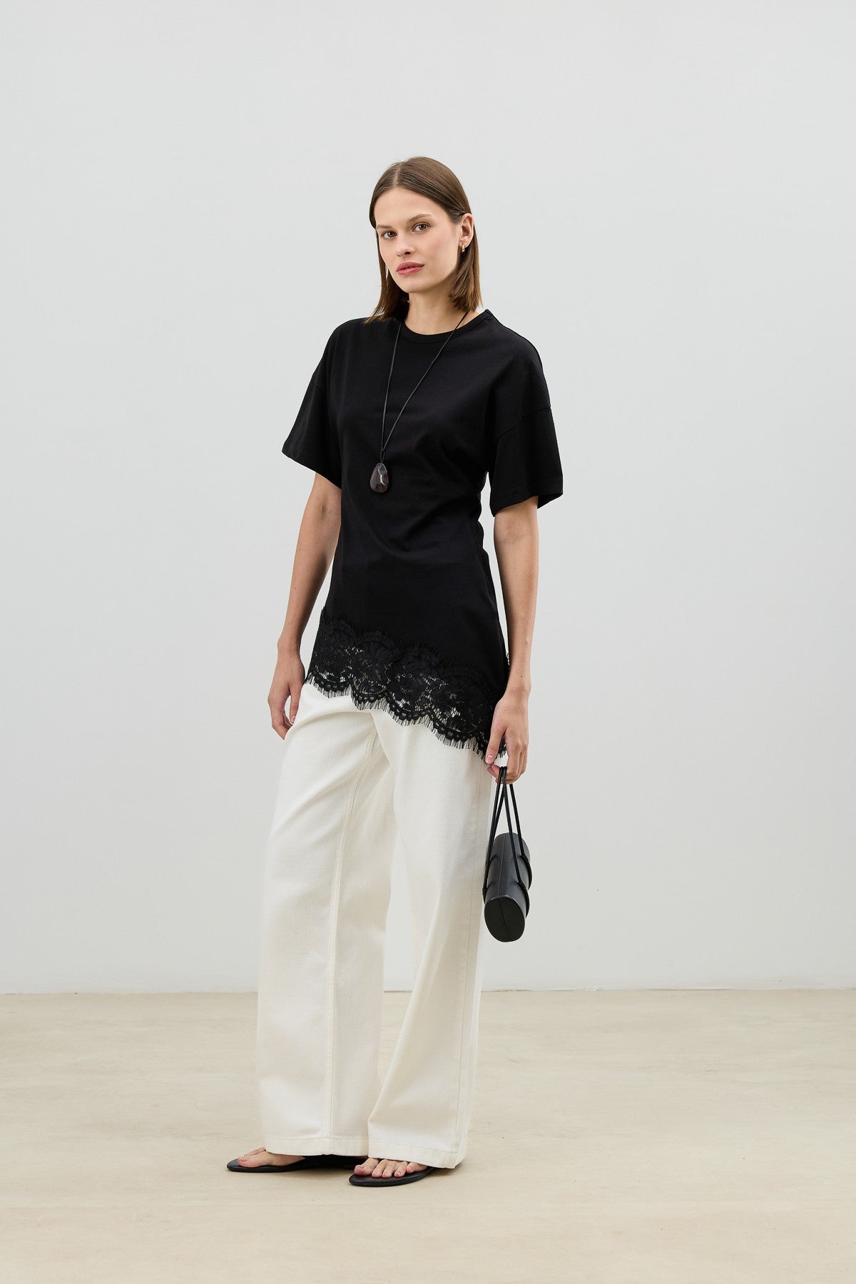 Antioch Lace-Trimmed Cotton Women's T-Shirt