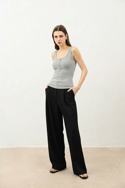 Antioch Women's T-Shirt with Button Detail