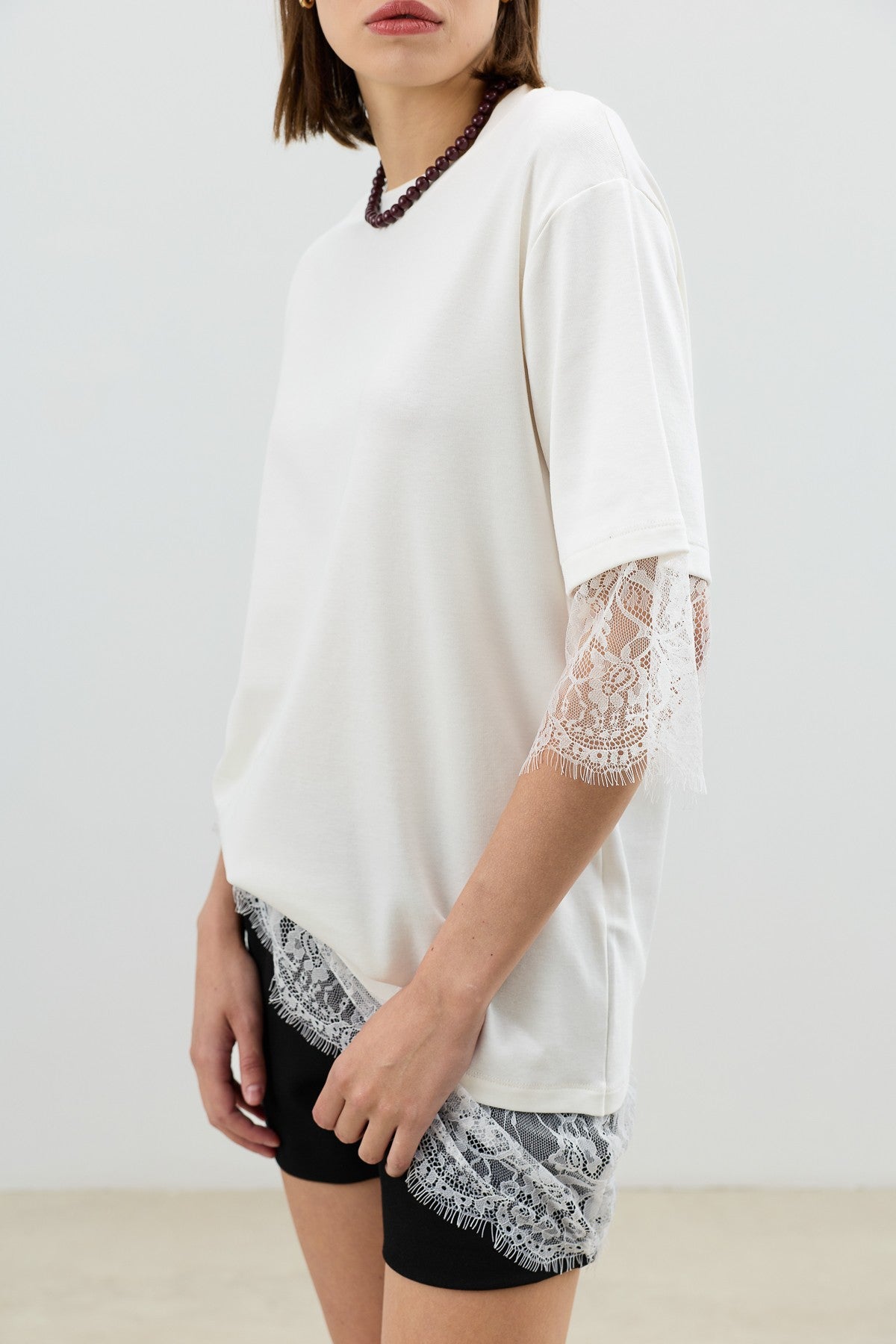 Antioch Women's T-Shirt with Lace Details