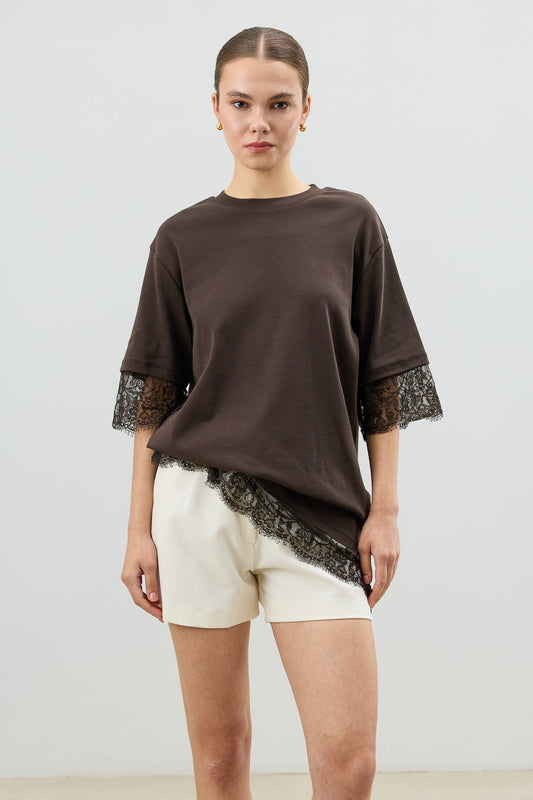 Antioch Women's T-Shirt with Lace Details