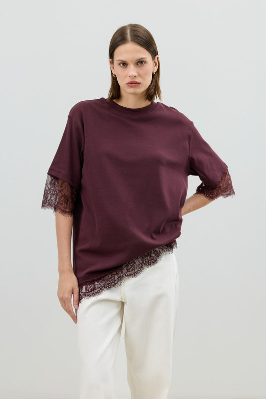 Antioch Women's T-Shirt with Lace Details
