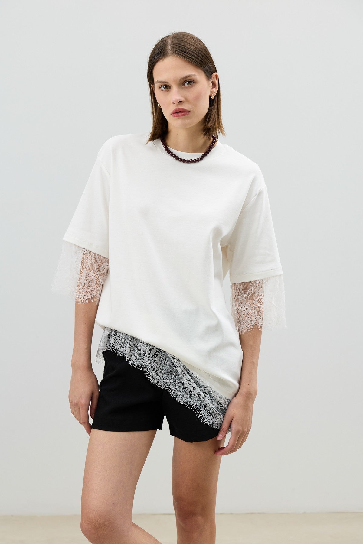 Antioch Women's T-Shirt with Lace Details