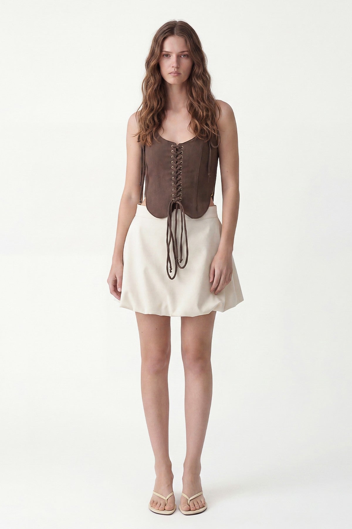 Zippered Corset-Style Top