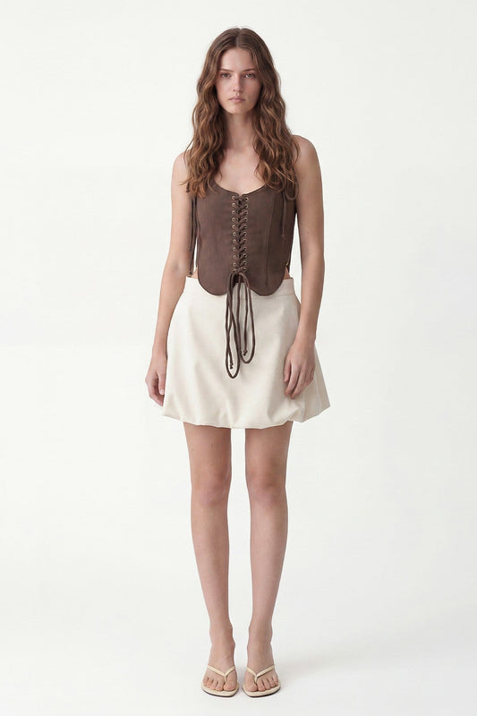 Zippered Corset-Style Top