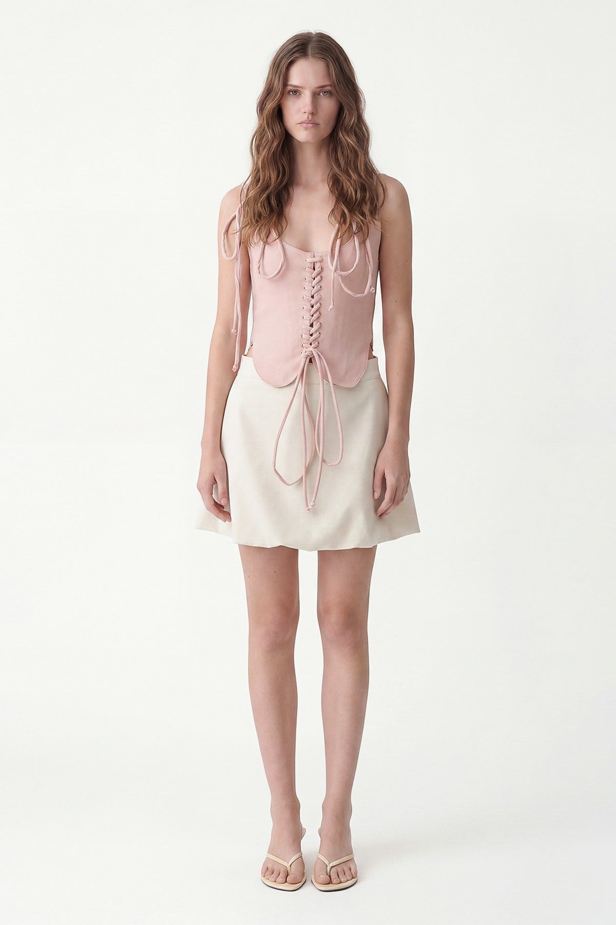 Zippered Corset-Style Top