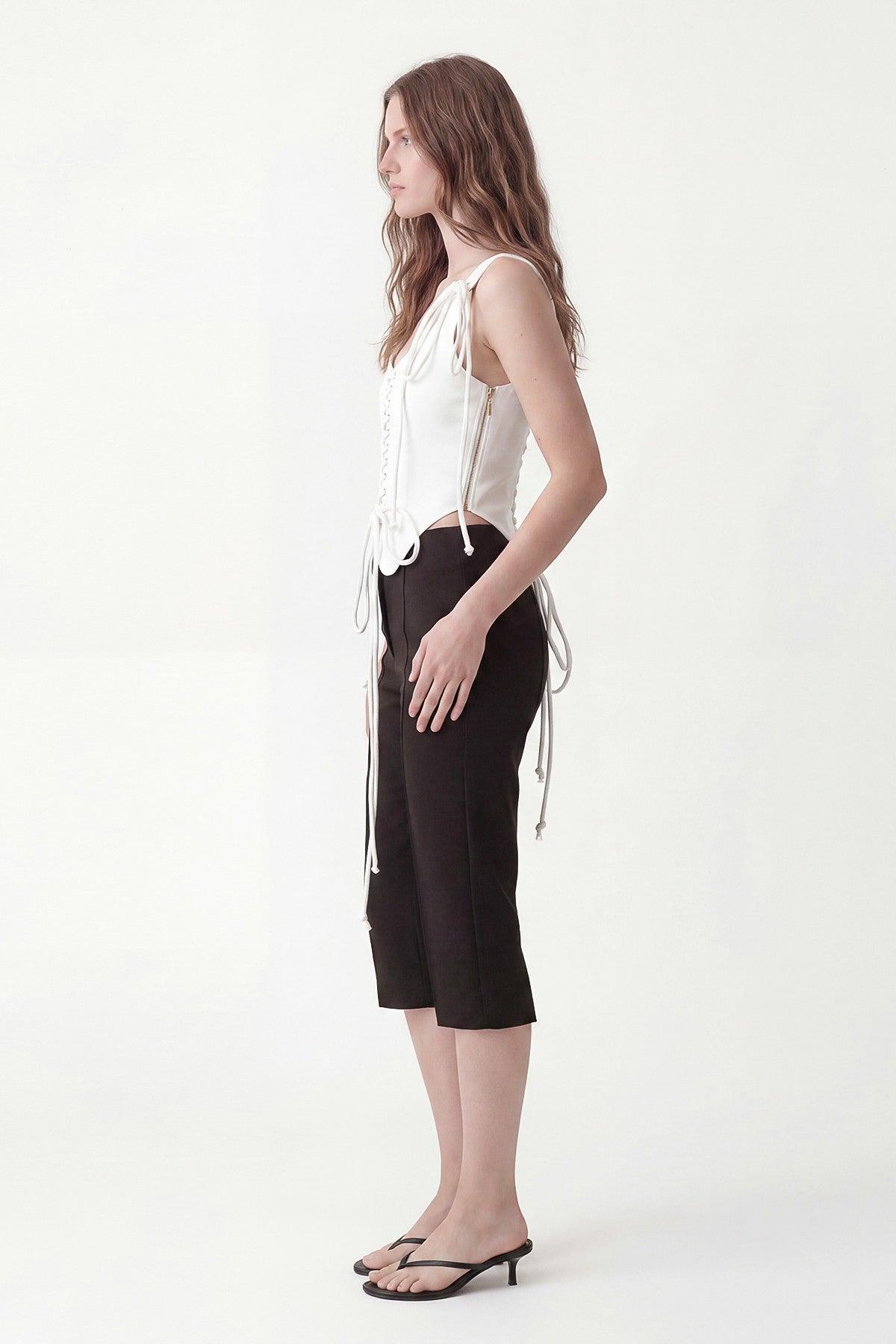 Zippered Corset-Style Top