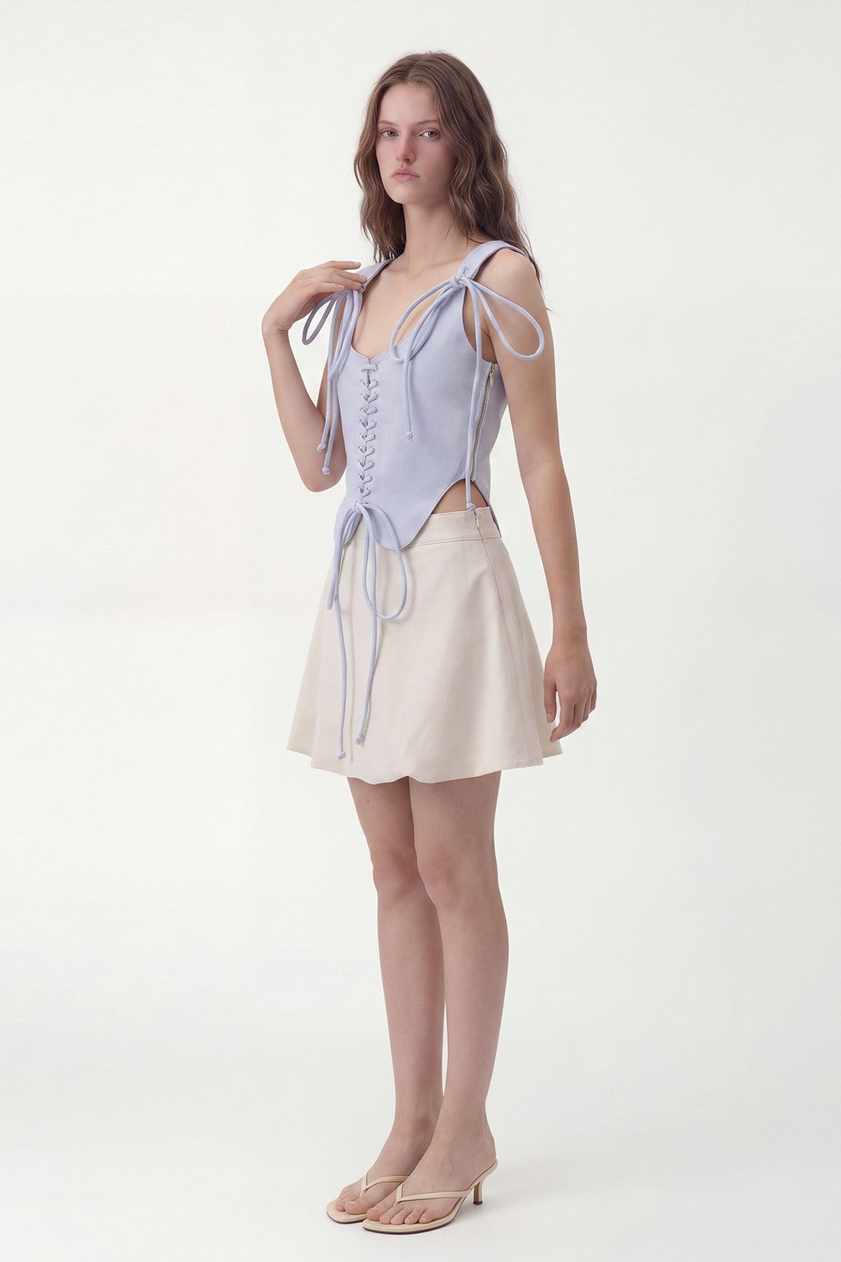 Zippered Corset-Style Top