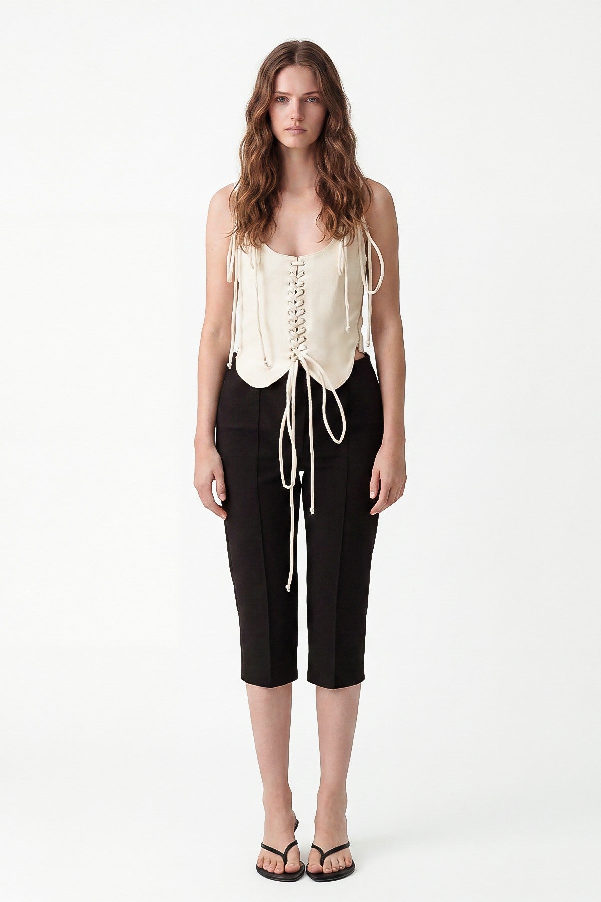 Zippered Corset-Style Top