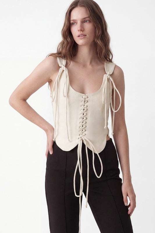 Zippered Corset-Style Top
