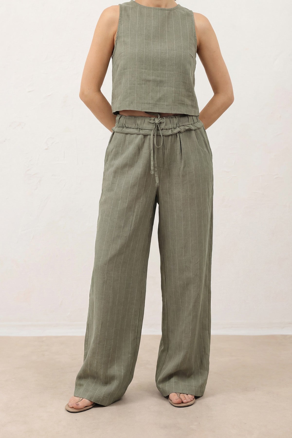 Antioch Women's Striped Linen-Blend Suit
