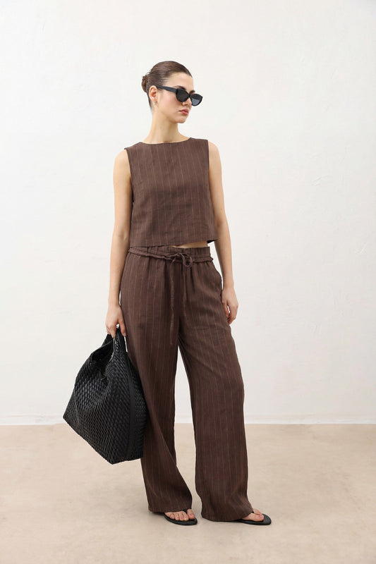Antioch Women's Striped Linen-Blend Suit