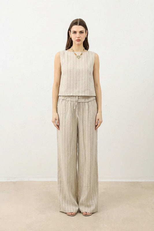 Antioch Women's Striped Linen-Blend Suit