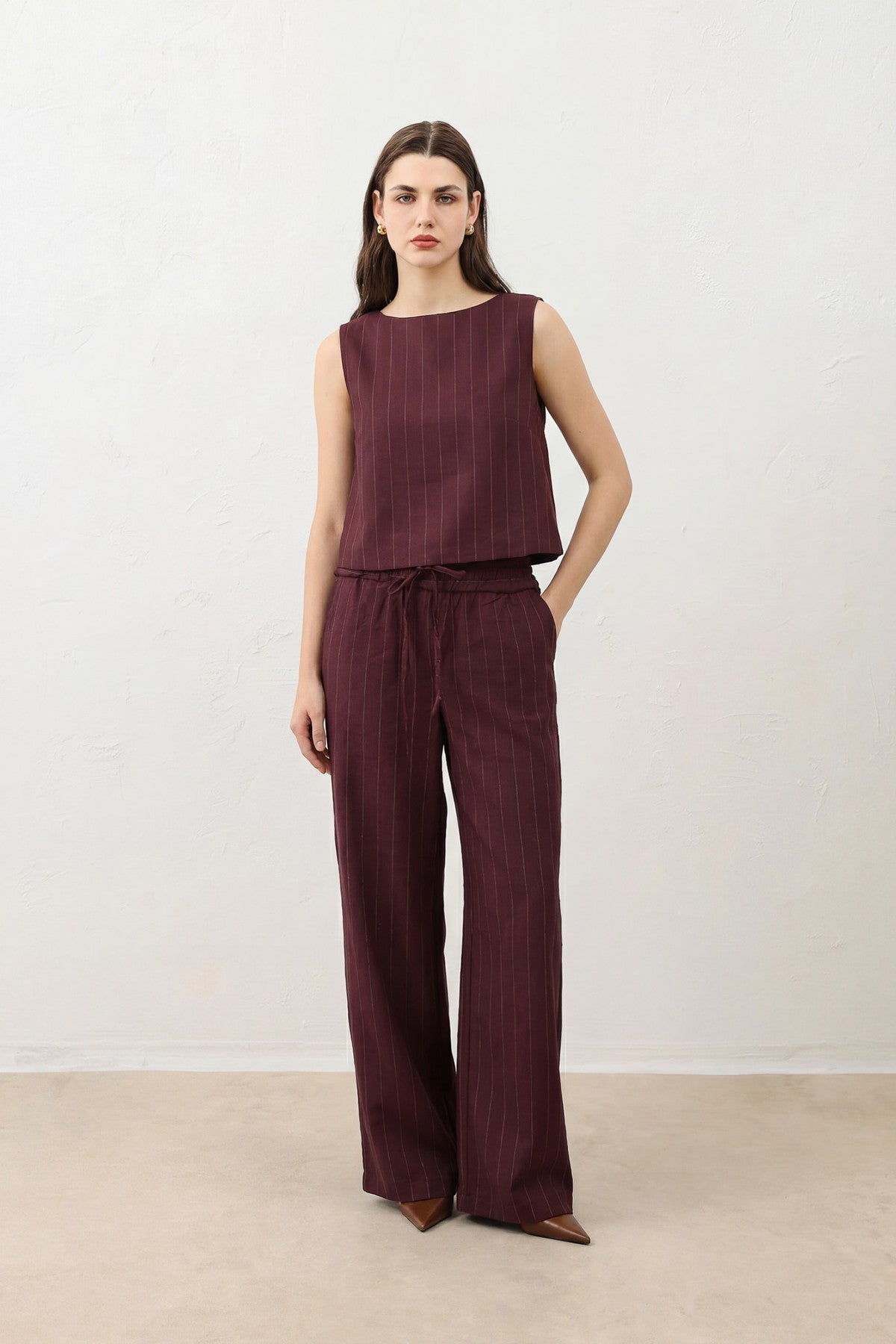 Antioch Women's Striped Linen-Blend Suit