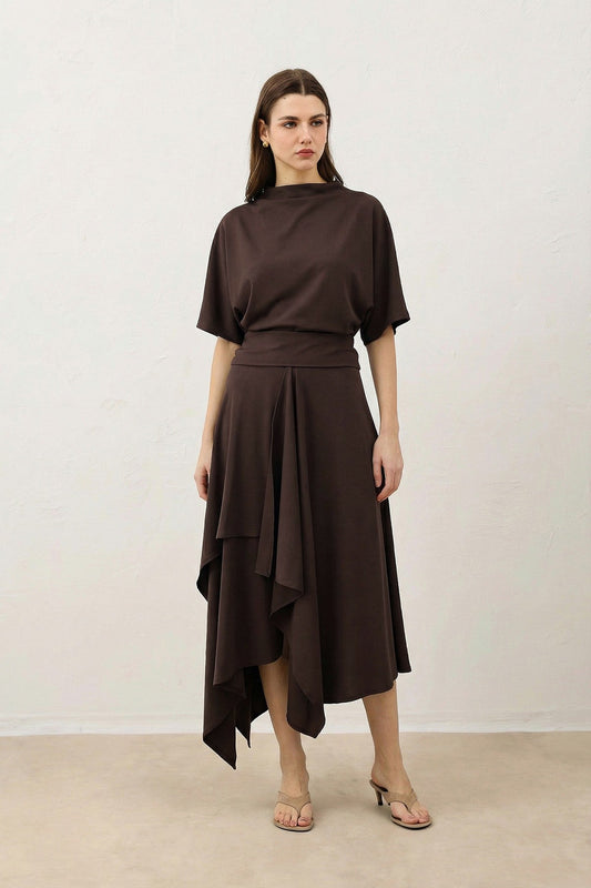 Antioch Voluminous Skirt and Blouse Women's Set