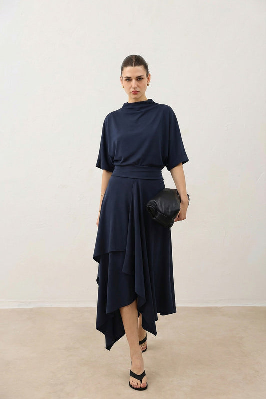 Antioch Voluminous Skirt and Blouse Women's Set
