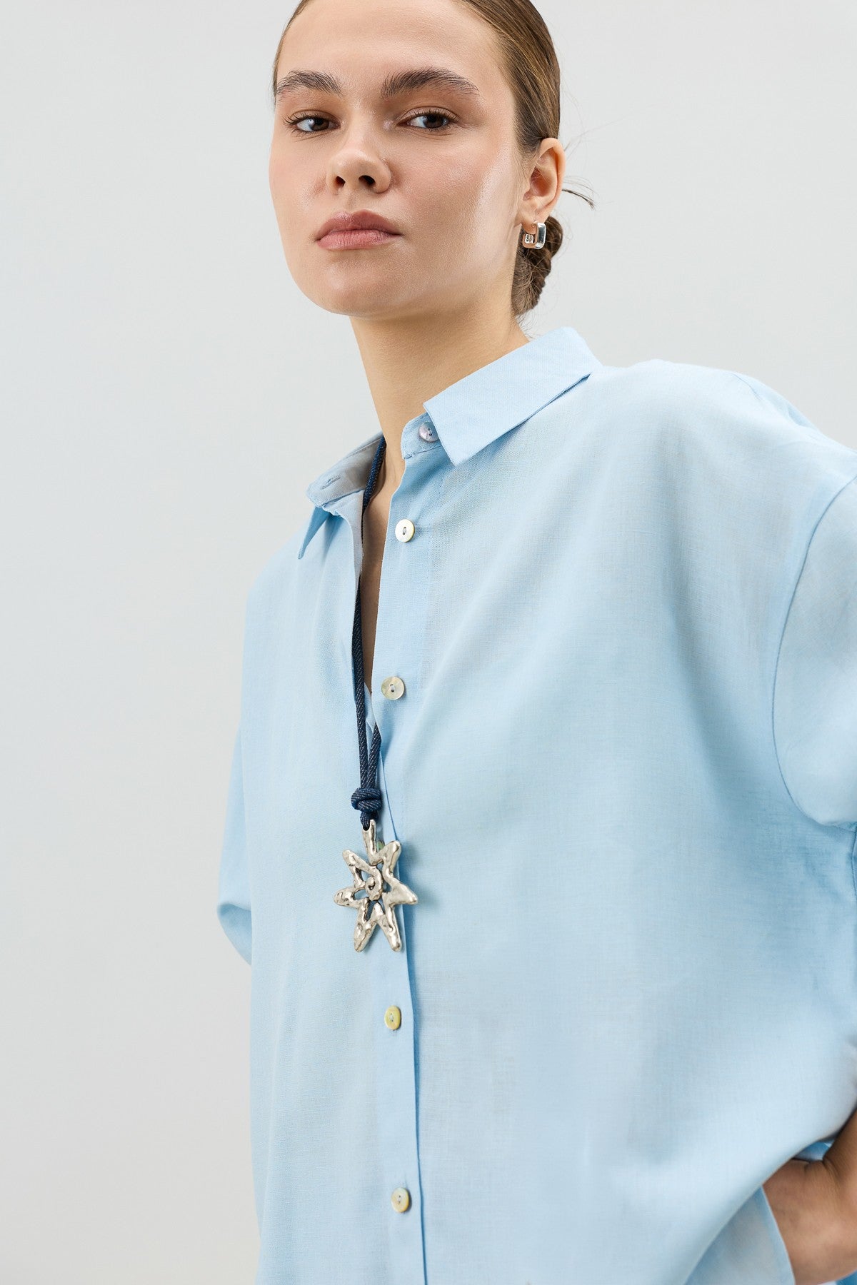 Antioch Linen-Blend Women's Shirt and Pants Set