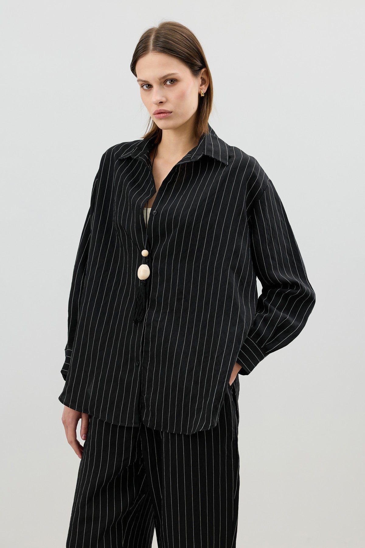 Antioch Modal-Blend Striped Women's Suit Set