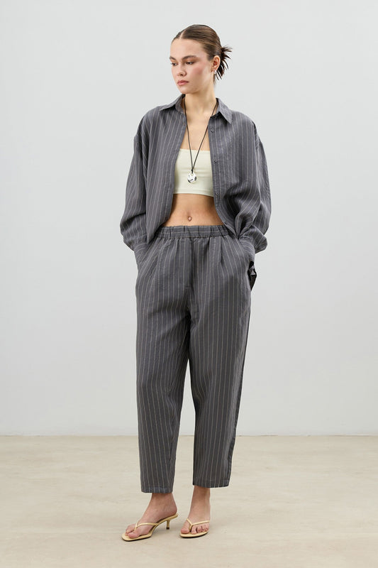 Women's Striped Suit with Modal Blend