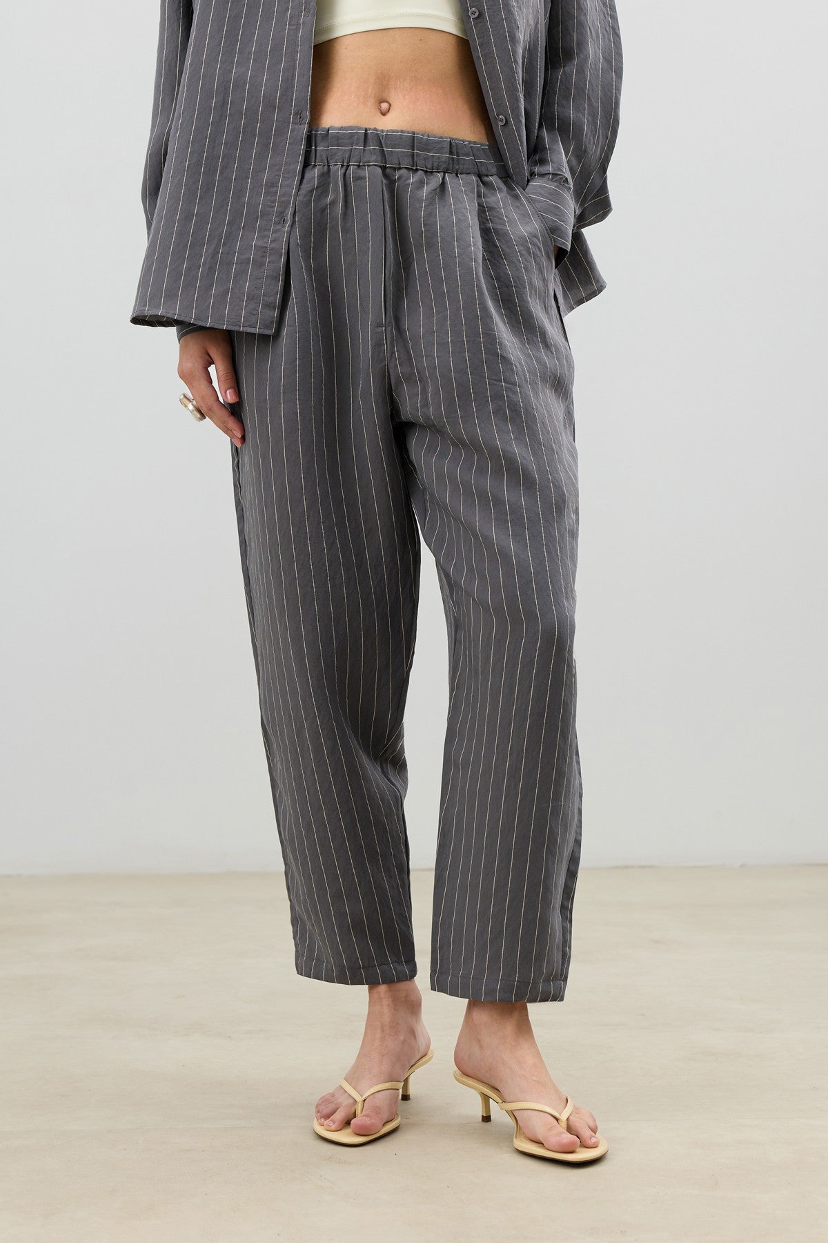 Women's Striped Suit with Modal Blend
