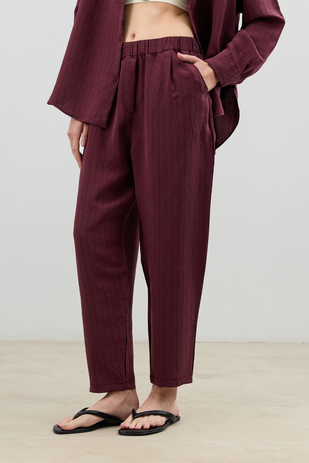 Women's Striped Suit with Modal Blend