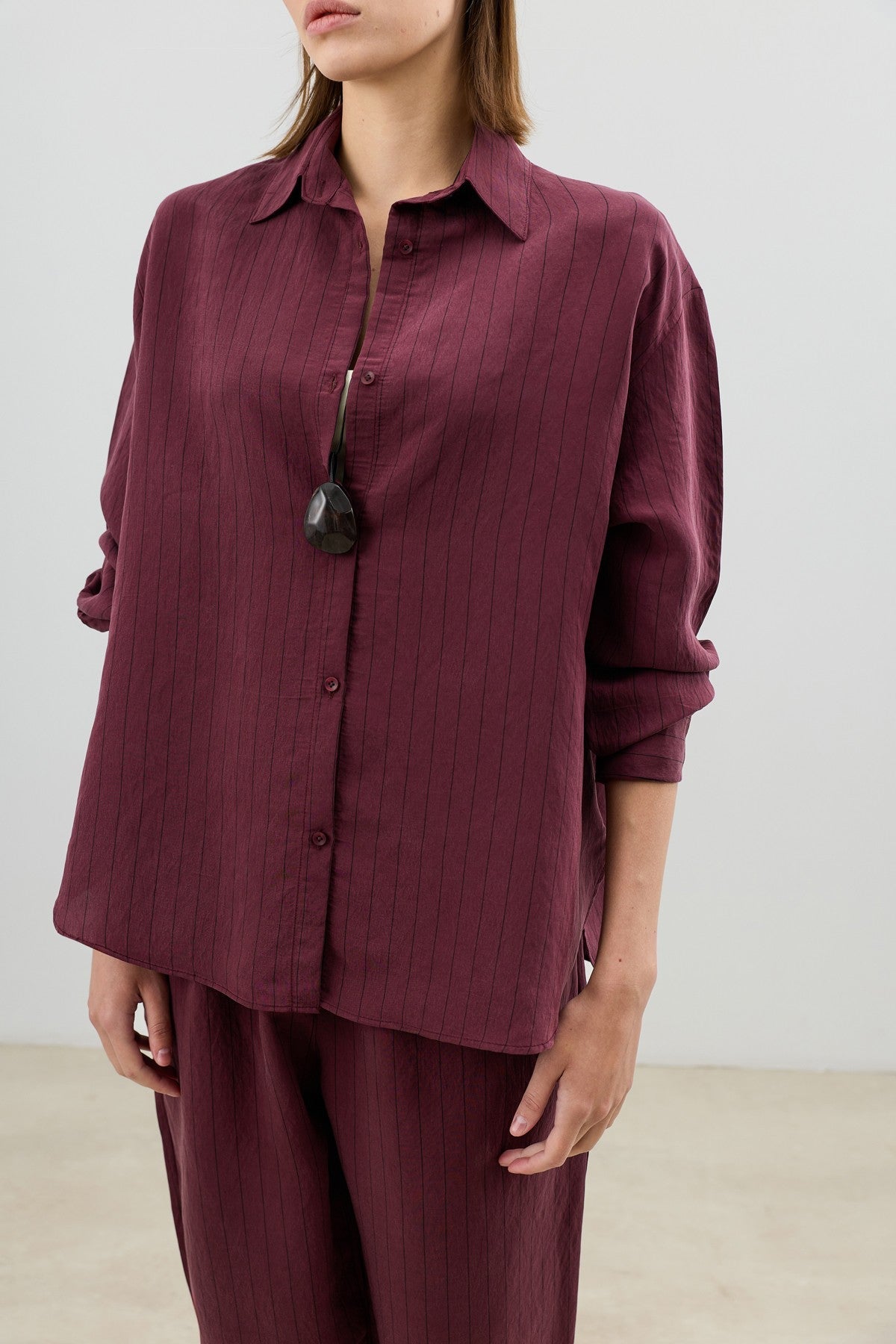 Women's Striped Suit with Modal Blend