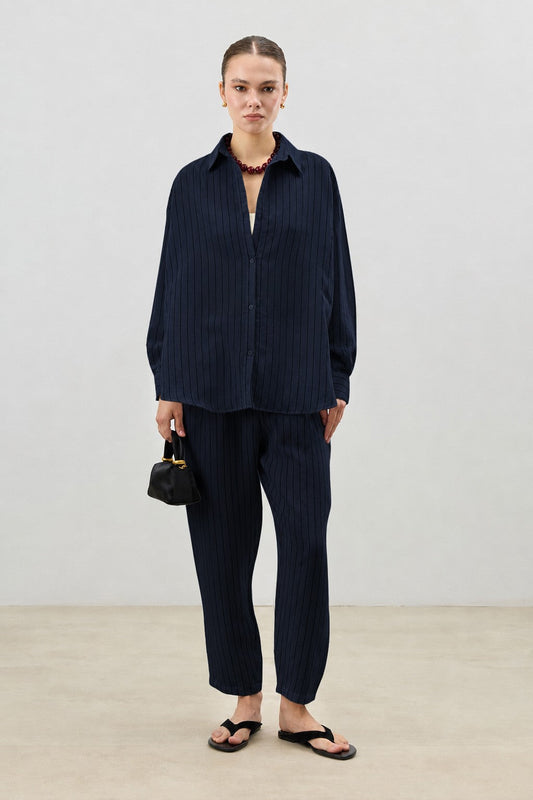 Women's Striped Suit with Modal Blend