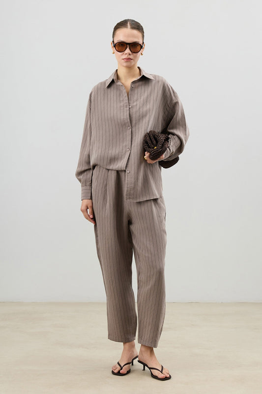 Women's Striped Suit with Modal Blend